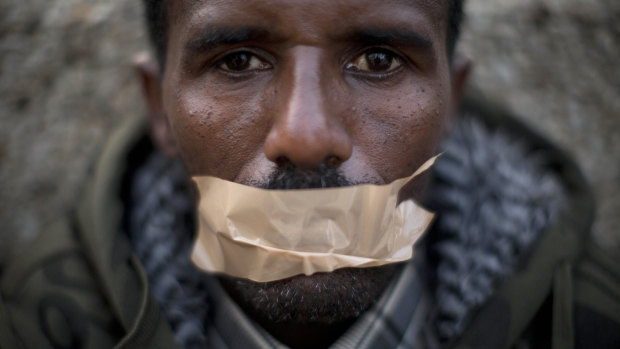 Protests against Israel's treatment of African migrants have been going for years. This picture was taken in 2014.