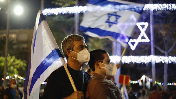 Protests are increasing as Israel battles coronavirus.