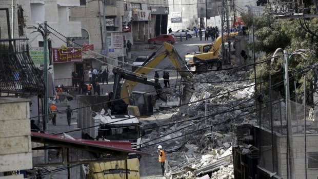 Israeli authorities destroy shops in the refugee camp of Shuafat in Jerusalem. US President Donald Trump's recognition of Jerusalem has set off an increasingly visible battle in the city's eastern sector - with an emboldened Israel seeking to cement its control over the contested area and Palestinians pushing back to maintain their limited foothold.