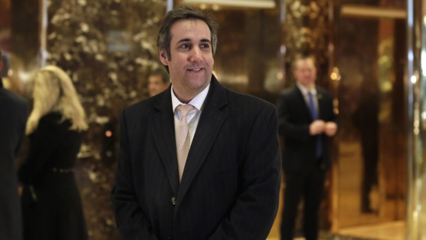 Longtime Trump lawyer Michael Cohen, pictured in the lobby of trump Tower, acknowledged that he discussed the story about the doorman's tip