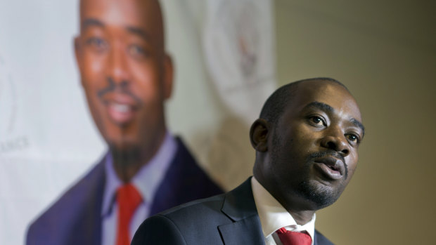 Zimbabwean's main opposition candidate Nelson Chamisa on August 2.