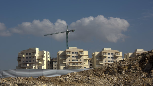 A new housing project in the West Bank settlement of Modiin Ilit.