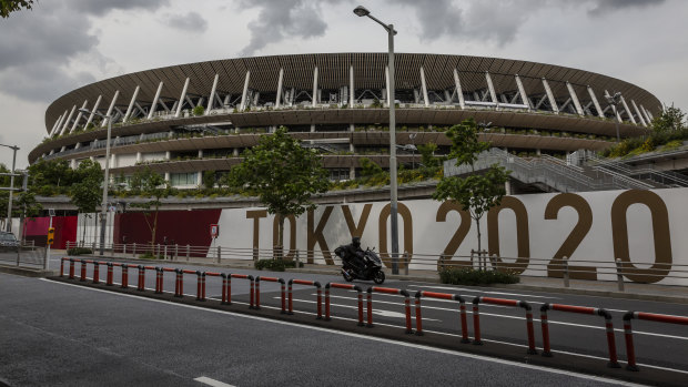 The Olympic Stadium in Tokyo.