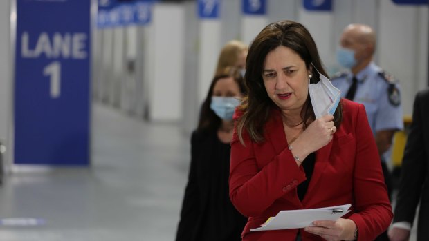 Ms Palaszczuk believes Queensland has ticked over the 60 per cent for first doses. 