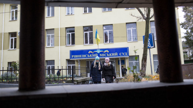 The Rivne City Court where Oleg Smorodinov went on trial for the murder of Ivan Mamchur.