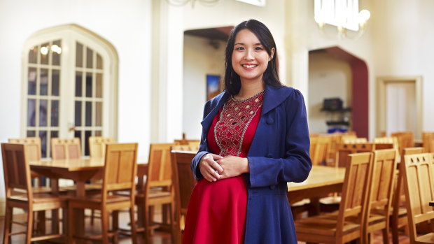 Alice Pung, pictured in 2015, was pregnant with her first child when she received a leaflet that said "No race mixing".