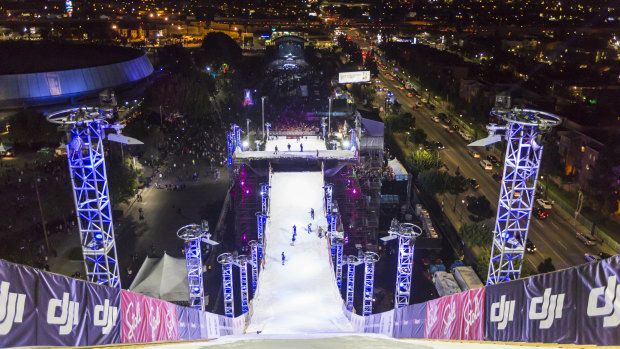A view down the slope at Air + Style.