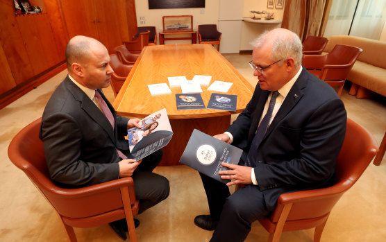 Liberal "core values" over "bang for buck": Prime Minister Scott Morrison and Treasurer Josh Frydenberg before the budget announcement.