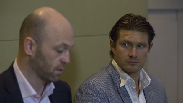 Alistair Nicholson and Shane Watson from the Australian Cricketers Association.