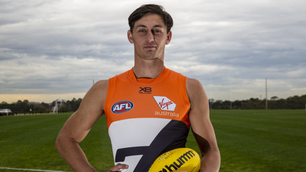 Giant move: Jake Stein will make his AFL debut on Sunday, three years after making the switch from athletics.