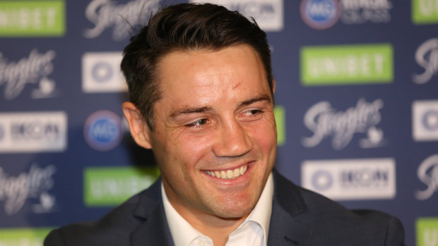 Curtains: Cooper Cronk at his press conference on Monday.