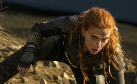 Scarlett Johansson as Black Widow.