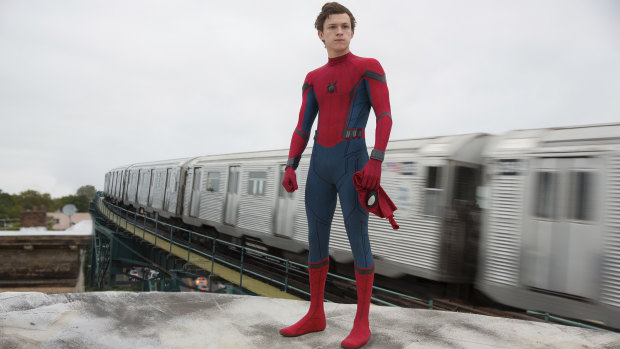 Caught in a Marvel and Sony stand-off: Tom Holland as the comic book hero Spider-Man.