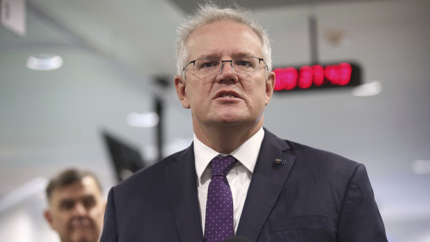 Scott Morrison announced the plan to take hundreds of more Australians in Hobart on Saturday.