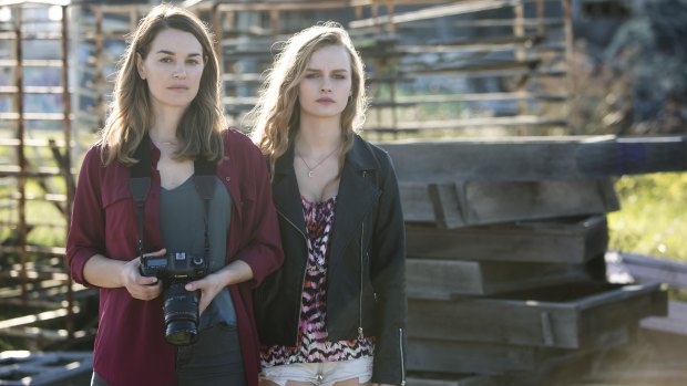 Claire (Laura Gordon) and Angie (Olivia Dejonge) are drawn to each other in the Australian thriller Undertow. 