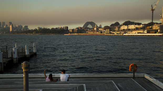 Sydney is blanketed by a smokey haze from RFS hazard reduction burns.