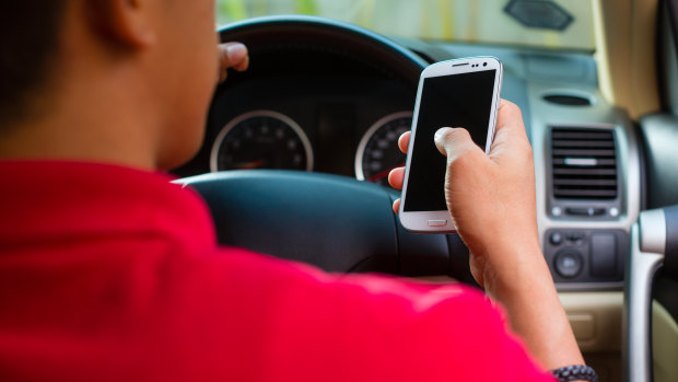 About 60 per cent of drivers say they read texts while on the road.