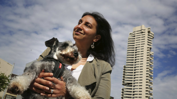 Horizon resident Jo Cooper with miniature schnauzer Angus.