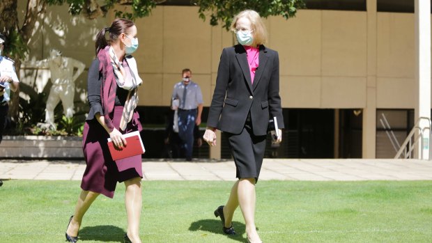 Queensland Health Minister Yvette D’Ath and Chief Health Officer Jeannette Young.