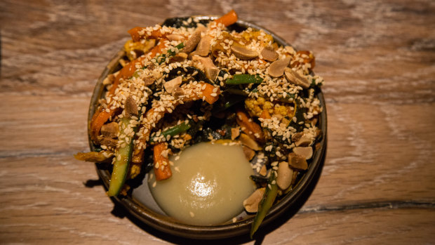 Vegetable Achar, Peanut and Apple at Restaurant Scully St James's