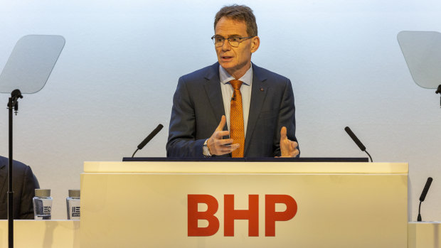 "You can't suddenly lurch from running a fossil fuel world to a world that's fully based on renewables without causing incredible disruption," BHP CEO Andrew Mackenzie told shareholders in London.