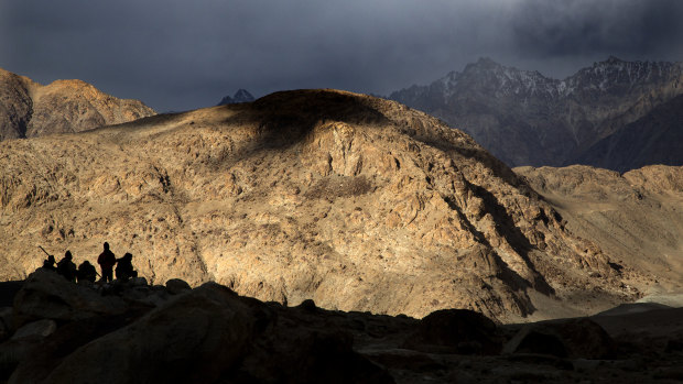 The treacherous terrain of the Ladakh region.