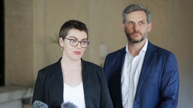 Greens state MPs Amy MacMahon (South Brisbane) and Michael Berkman (Maiwar).