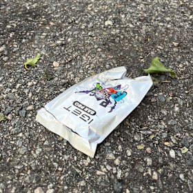 Discarded vape packaging in Perth’s CBD on Monday.