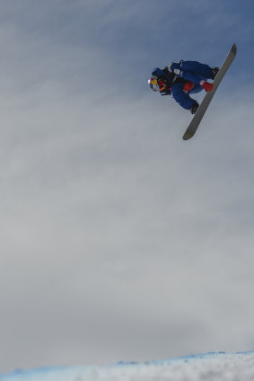 Air up there: Scotty James gets busy in the halfpipe.