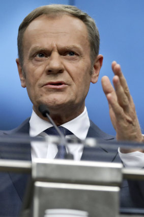 Donald Tusk was exasperated by Boris Johnson comparing the EU to Hitler.