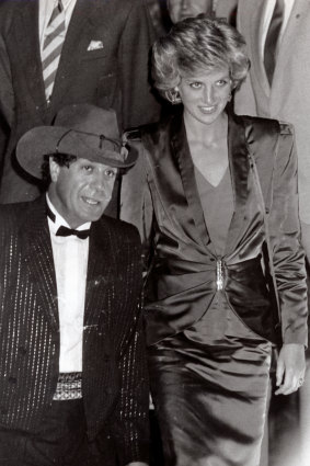Princess Diana and Molly Meldrum at the "Rockin with the Royals Concert".