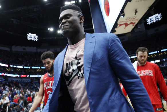 No rush: The Pelicans are taking their time with injured No.1 draft pick Zion Williamson.