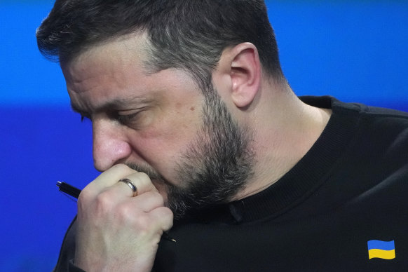 Ukraine President Volodymyr Zelensky has repeated his calls for more Western air defences.