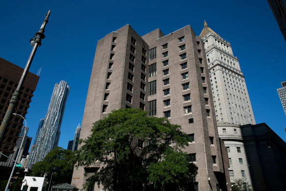 An exterior view of the Metropolitan Correctional Centre jail where Jeffrey Epstein was found dead.