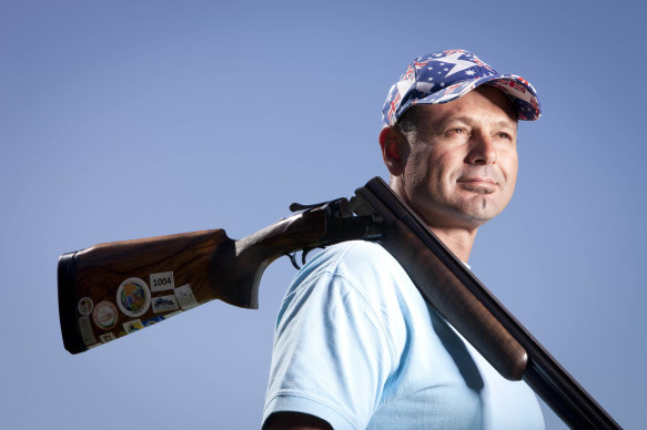 Gold medal-winning shooter Michael Diamond.