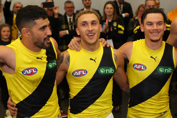 Marlion Pickett (left), Shai Bolton and Daniel Rioli have all left Richmond since the end of the 2024 season.
