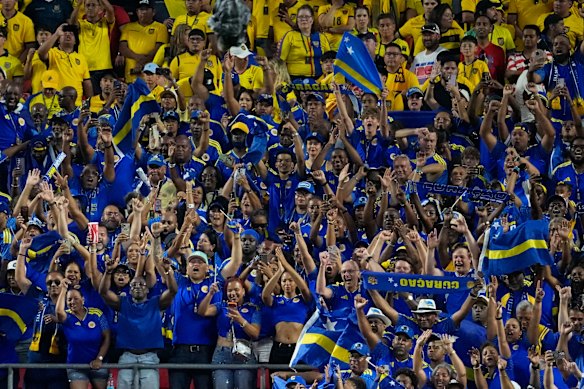 Curacao fans express their delight.