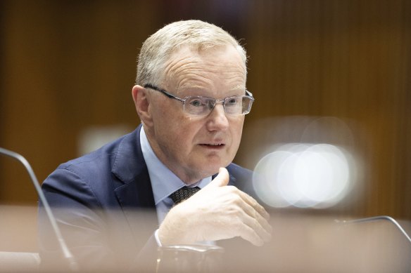 Philip Lowe during a hearing with the House of Representatives Standing Committee on Economics.