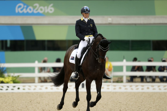 Australia's Mary Hanna riding Boogie Woogie 6 at the Rio Olympics.