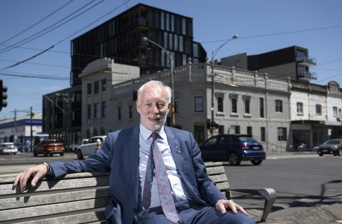 Celtic Club president Patrick McGorry pictured opposite the Sarah Sands Hotel.