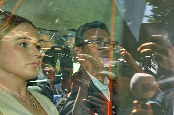 Labour's Andy Burnham in a taxi after arriving in London on Monday.