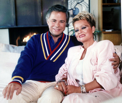 Jim and Tammy Faye Bakker in Malibu, 1987.