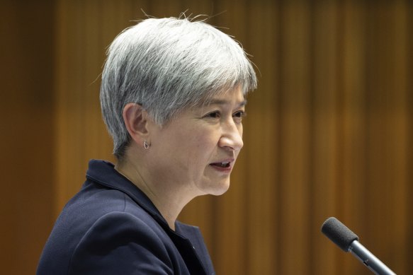 Foreign Affairs Minister Penny Wong has been criticised by the opposition and human rights groups.