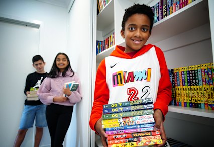 Seth, 11, opened a library to share his love of reading with other children