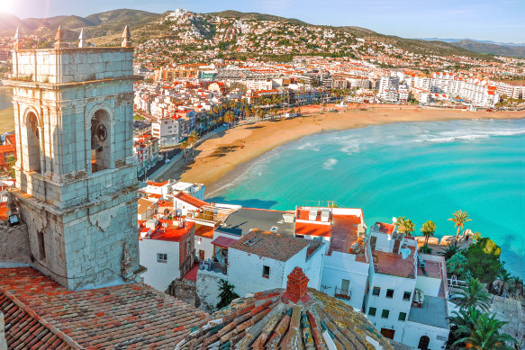 A view of the sea from Pope Luna’s Castle in Valencia. 