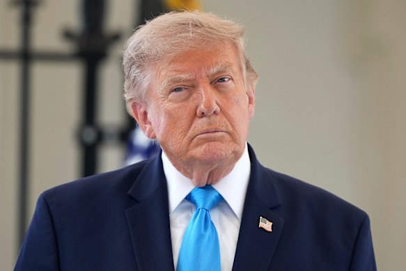 US President Donald Trump says he has agreed “for the future benefit of the WORLD” to cancel an attack on Iran.