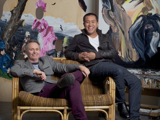 Anh Do with his art teacher Paul Ryan.