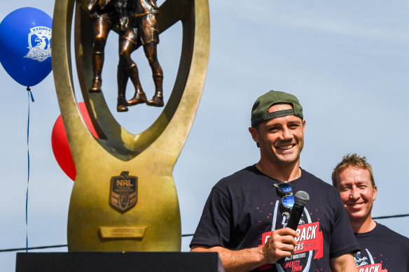 Cooper Cronk won premierships with the Roosters in 2018 and 2019. 