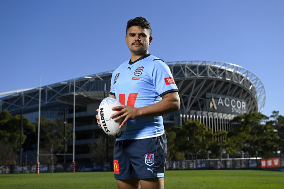 NSW Blues centre Latrell Mitchell.