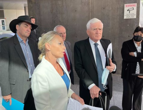 Long-serving Queensland Civil liberties Council president Terry O’Gorman (pictured right) argues a new funding model is timely for the Crime and Corruption Commission. He is pictured here with former Logan councillors Phil Pidgeon, Trevina Schwarz and Russell Lutton. 